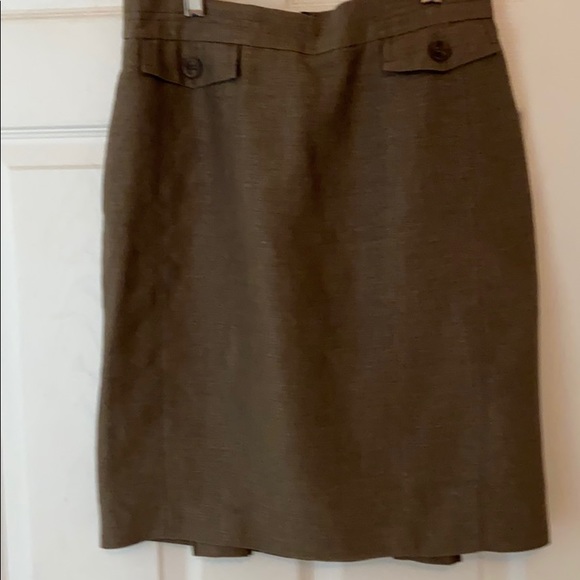Ann Taylor brown linen blend skirt suit - Picture 2 of 11